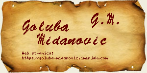 Goluba Midanović vizit kartica